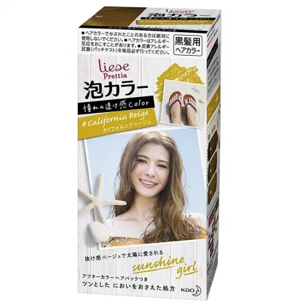 日本Kao花王 Liese Prettia 泡沫染发剂 #加利福利亚米色 2018年新色
