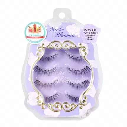 日本MICHE BLOOMIN纱荣子 自然裸妆假睫毛 #透明梗1号