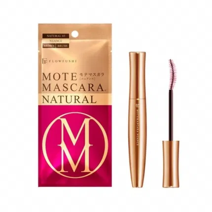 日本FLOWFUSHI熊野职人 MOTE MASCARA 睫毛膏 #NATURAL 3 棕色自然纤长 金色管身