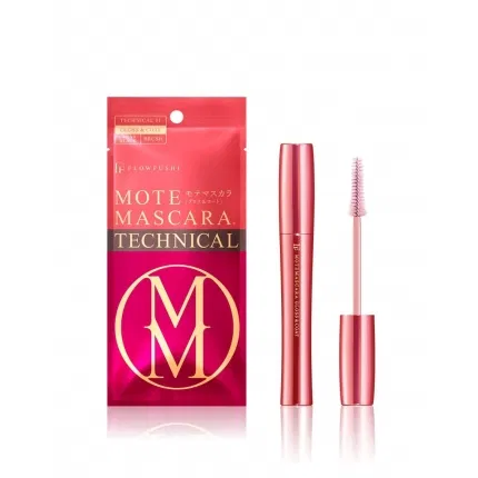 日本FLOWFUSHI熊野职人 MOTE MASCARA 睫毛膏 #TECHNICAL 1 透明底膏 樱花色管身