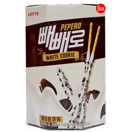 韩国LOTTE乐天 PEPERO 白巧克力脆棒 圆筒大盒装 132g