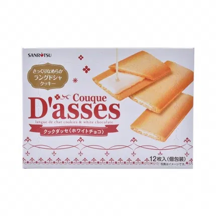 日本三立 DASSES饼干 白巧克力夹心 12枚入 90g