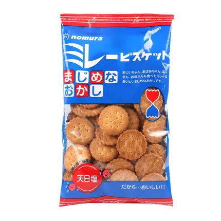 【蔡文静推荐】日本NOMURA野村 天日盐粗粮饼干 原味 120g