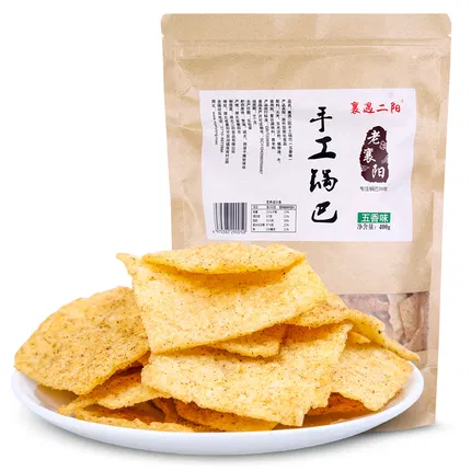 保质期2026-03-05 | 二阳 老襄阳手工锅巴 超大袋 五香味 400g