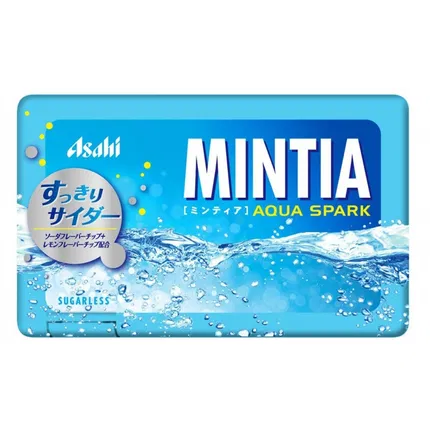 日本ASAHI朝日 MINTIA AQUA SPARK 清凉苏打薄荷糖 内含50粒