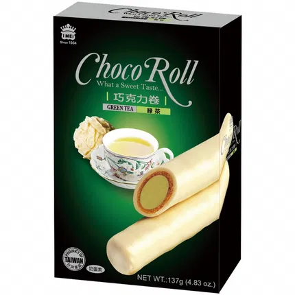 台湾IMEI义美 Choco Roll 白巧克力卷 绿茶味 137g