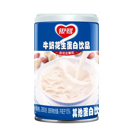 银鹭 牛奶花生蛋白饮品 含花生颗粒 360g
