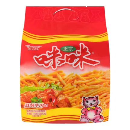 爱尚 咪咪虾条 红烧牛肉味 180g