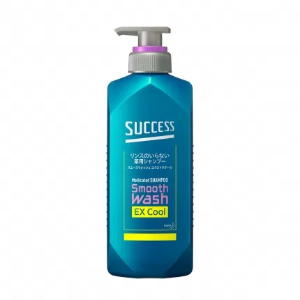 日本KAO花王 Success Smooth Wash Ex Cool 男士洗护二合一洗发水 清凉型 400ml