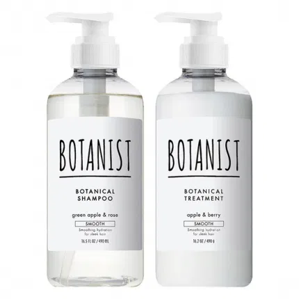 日本BOTANIST植物学家 Smooth 柔顺洗护套组 白盖 490ml*2