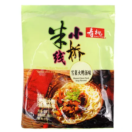 香港SAUTAO寿桃 小桥米线 雪菜火鸭汤味 215g*4袋入