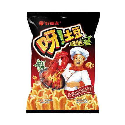 ORION好丽友 呀!土豆 空心薯条 麻辣小龙虾味 70g
