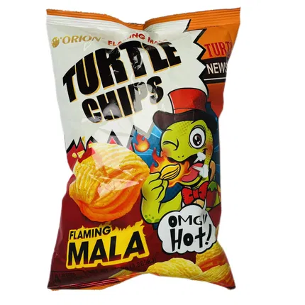 韩国ORION好丽友 乌龟四层脆 浪里个浪 麻辣味 大包 160g 网红零食