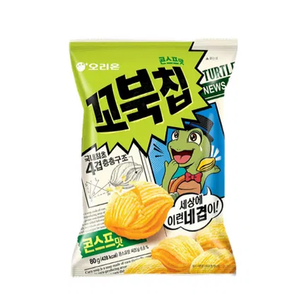 保质期2025-11-30 | 韩国ORION好丽友 乌龟四层脆 浪里个浪 玉米味 80g