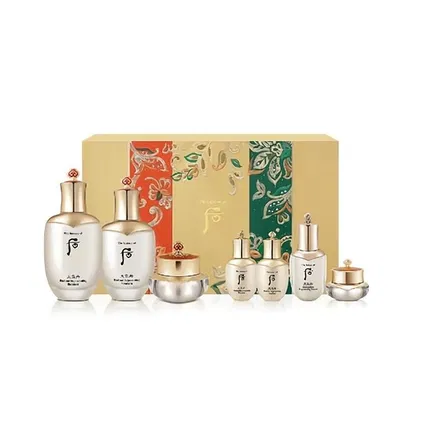 【新版】韩国Whoo后 天气丹花献光彩紧颜水乳7件套