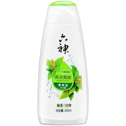 六神 清凉爽肤沐浴露 清爽型 绿茶+甘草 450ml