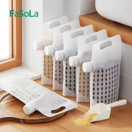 FaSoLa 杂粮袋 白色 1L 5个装
