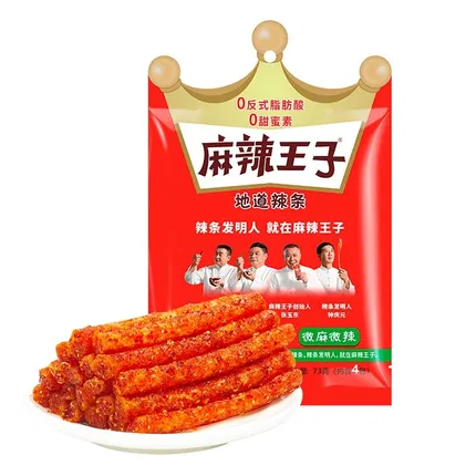 保质期2025-12-22 | 麻辣王子 地道辣条 微麻微辣 73g 内含4小包