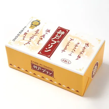 日本神户土产 牛奶焦糖布丁 原味 4枚入