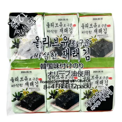 韩国Hanmirae 即食橄榄油海苔 5g*12包入