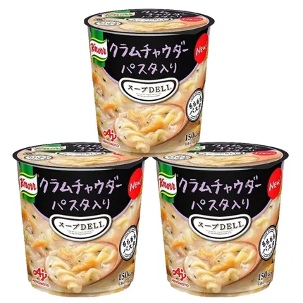 【3盒】日本AJINOMOTO味之素 奶油蛤蜊意面浓汤 38g*3盒