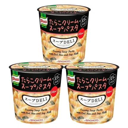 【3盒】日本AJINOMOTO味之素 鳕鱼籽奶油意面浓汤 44.6g*3盒