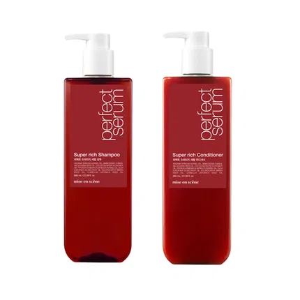 韩国Amore爱茉莉 MISE EN SCENE美妆仙 植物精粹染烫修护洗护套装 680ml*2