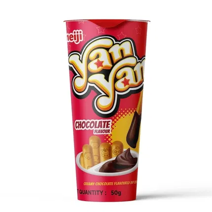 日本MEIJI明治 Yan-Yan 巧克力酱饼干棒 50g