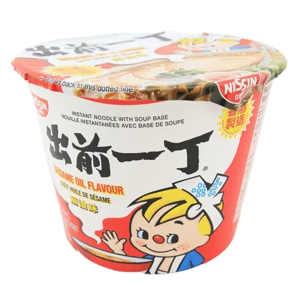 香港NISSIN日清 出前一丁 麻油味面 桶装 110g
