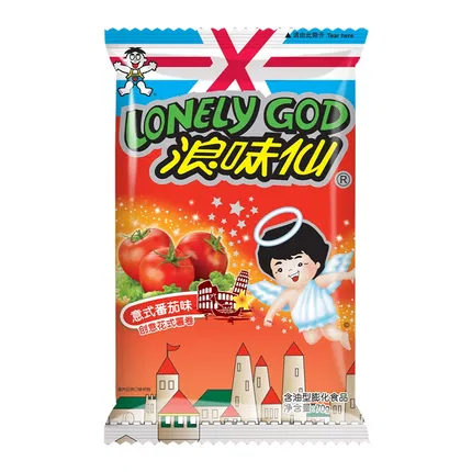 旺旺 浪味仙 创意花式薯卷 意式番茄味 70g