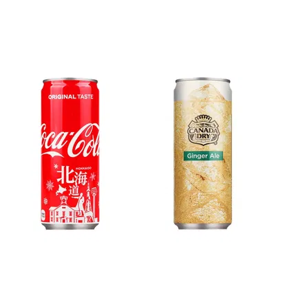 日本可口可乐 北海道限定版 罐装 250ml 2味选