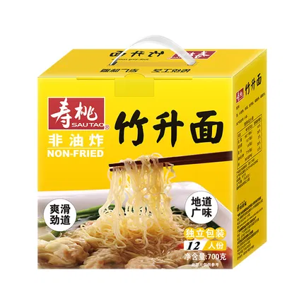 香港SAUTAO寿桃 非油炸竹升面 700g 12人份