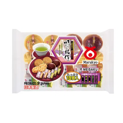 日本Marukyo丸京 什锦糕点 5种类 250g 内含18枚
