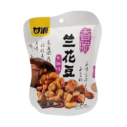 保质期2026-01-14 | 甘源 兰花豆 牛排味 75g