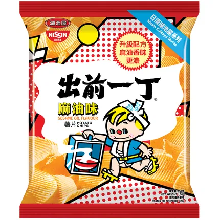 日本NISSIN日清 出前一丁 湖池屋薯片 麻油味 50g