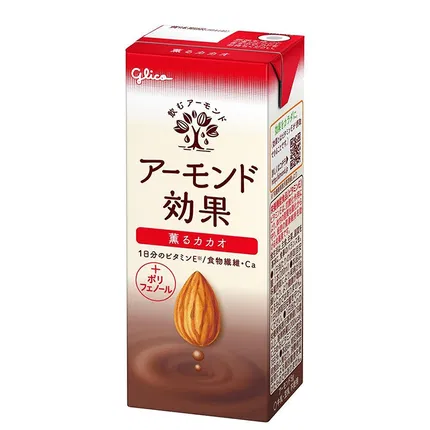 日本GLICO格力高 杏仁效果 杏仁奶 可可风味 200ml