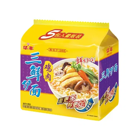 保质期2025-12-08 | 华丰 三鲜伊面 鸡肉味 87g*5包