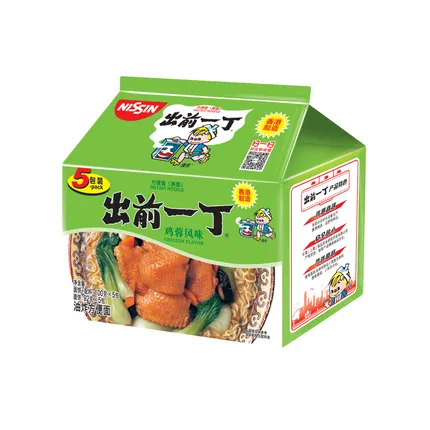 香港NISSIN日清 出前一丁 即食面 鸡蓉味 100g*5袋入