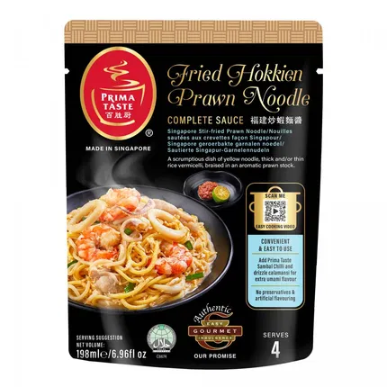 新加坡PRIMA TASTE百胜厨 福建炒虾面酱 198ml 4人份