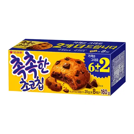 韩国ORION好丽友 巧克力软曲奇饼干 160g 内含8枚