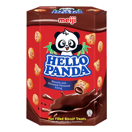 日本MEIJI明治 Hello Panda 巧克力夹心饼干 260g