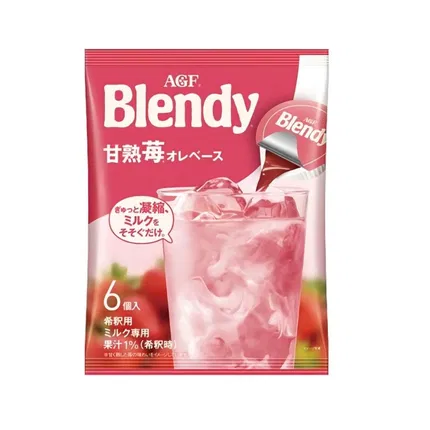 日本AGF Blendy 浓缩液体胶囊 草莓味 20g*6枚