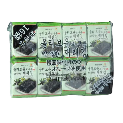 韩国Hanmirae 即食橄榄油海苔 5g*16包入