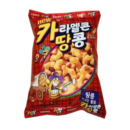 韩国CROWN 焦糖花生脆 125g