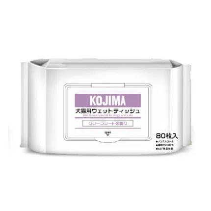 日本kojima咖家 宠物护理湿巾 果物清香 80抽入