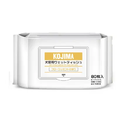 日本kojima咖家 宠物护理湿巾 草本清香 内含80抽