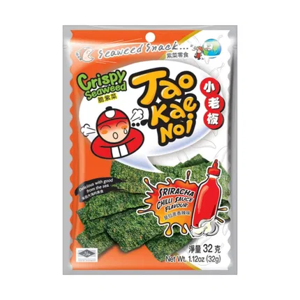 泰国TAOKAENOI老板仔 脆海苔 是拉差香辣味 32g