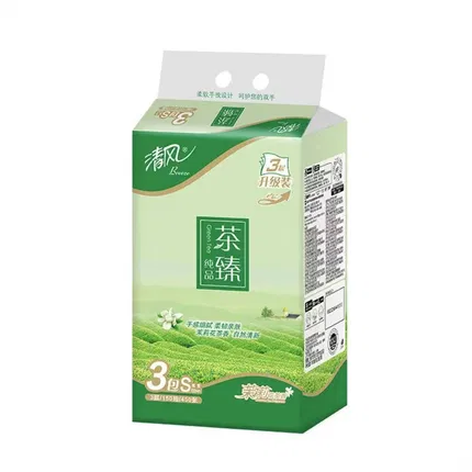 清风 茶臻私宠系列 抽取式面巾纸 S码 150抽*3包入
