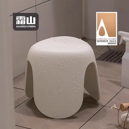 SHIMOYAMA霜山 奶油凳 白色