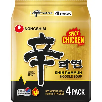 韩国NONGSHIM农心 辛拉面 香辣鸡肉味 120g*4包入